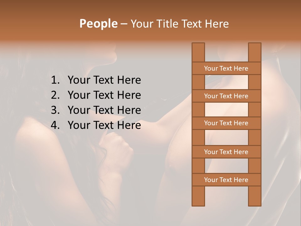 Model Naked Couple PowerPoint Template