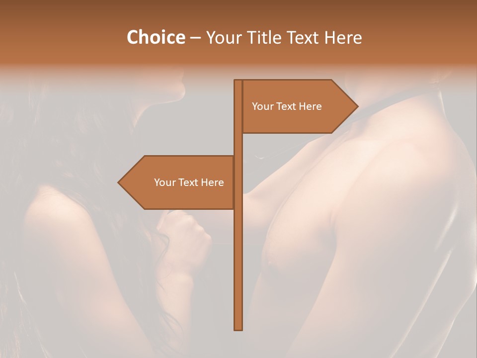 Model Naked Couple PowerPoint Template