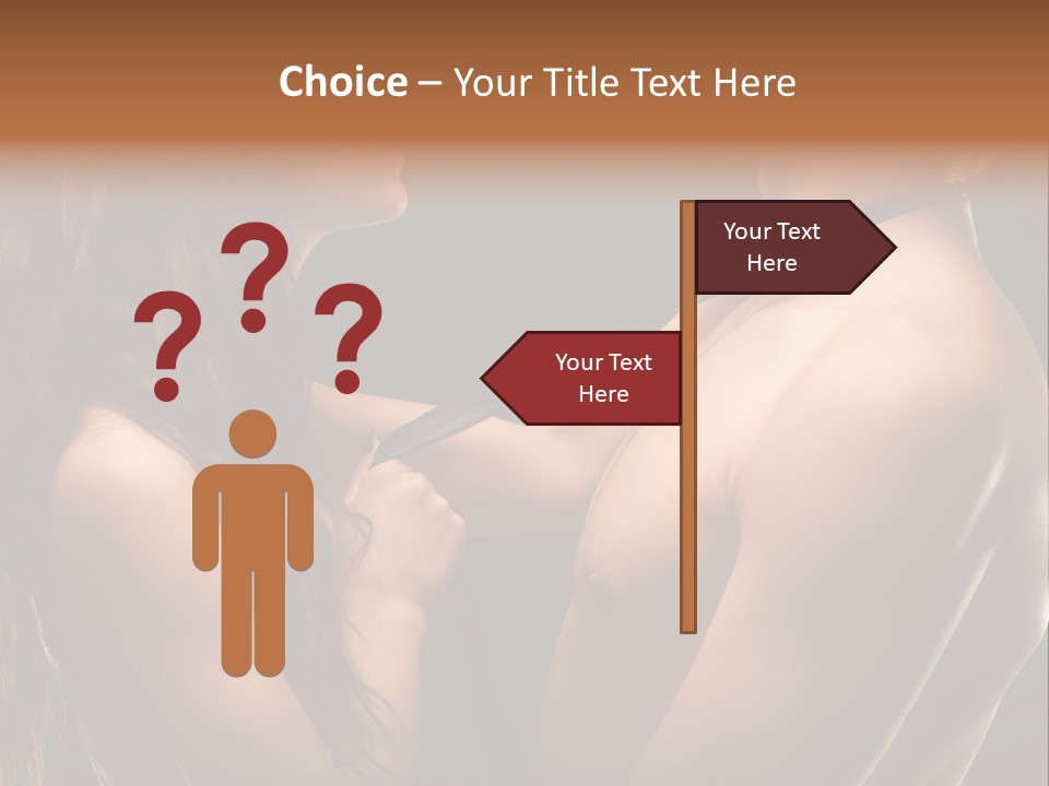Model Naked Couple PowerPoint Template