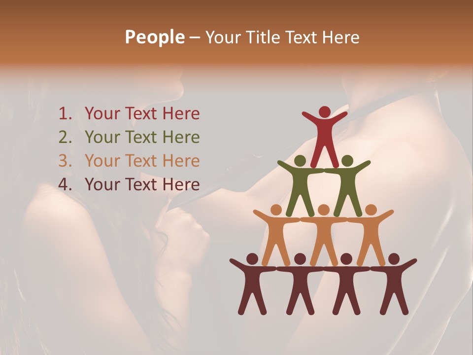 Model Naked Couple PowerPoint Template