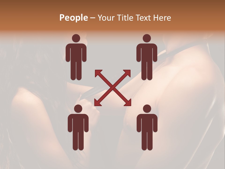 Model Naked Couple PowerPoint Template
