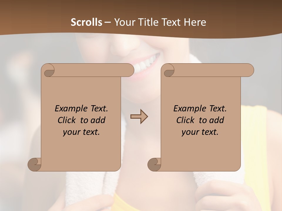 Beautiful Girl Casual PowerPoint Template
