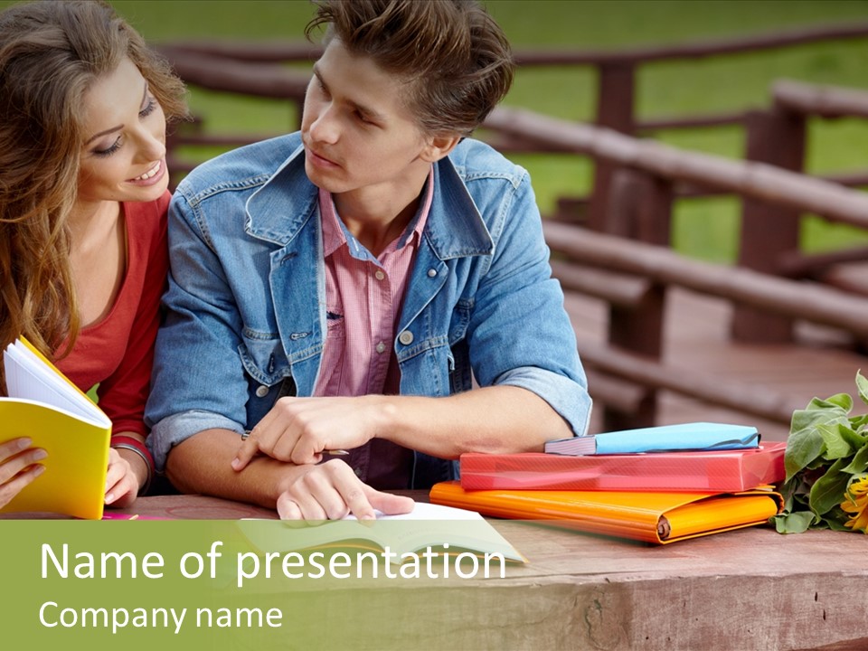 Male Learn Young PowerPoint Template