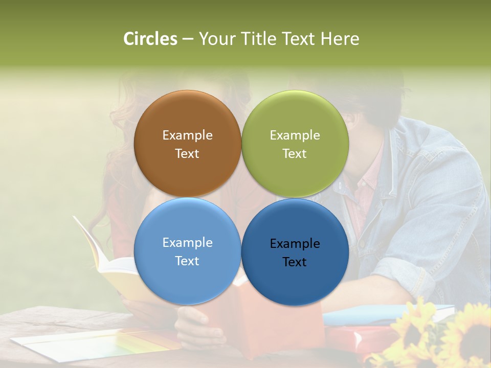 Young Holding Knowledge PowerPoint Template