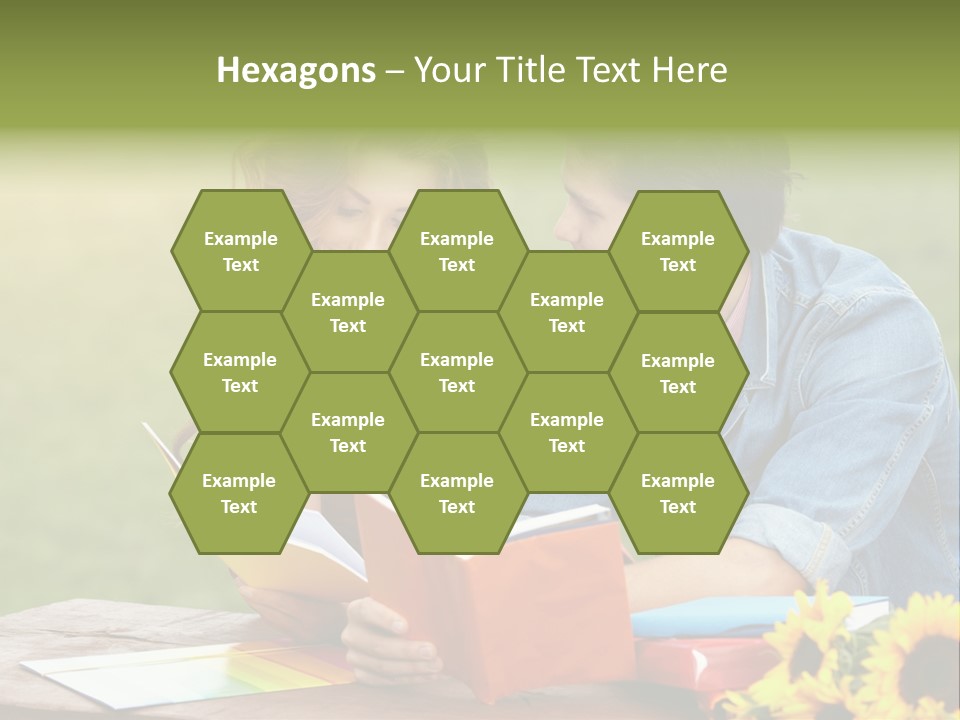 Young Holding Knowledge PowerPoint Template