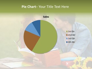 Young Holding Knowledge PowerPoint Template