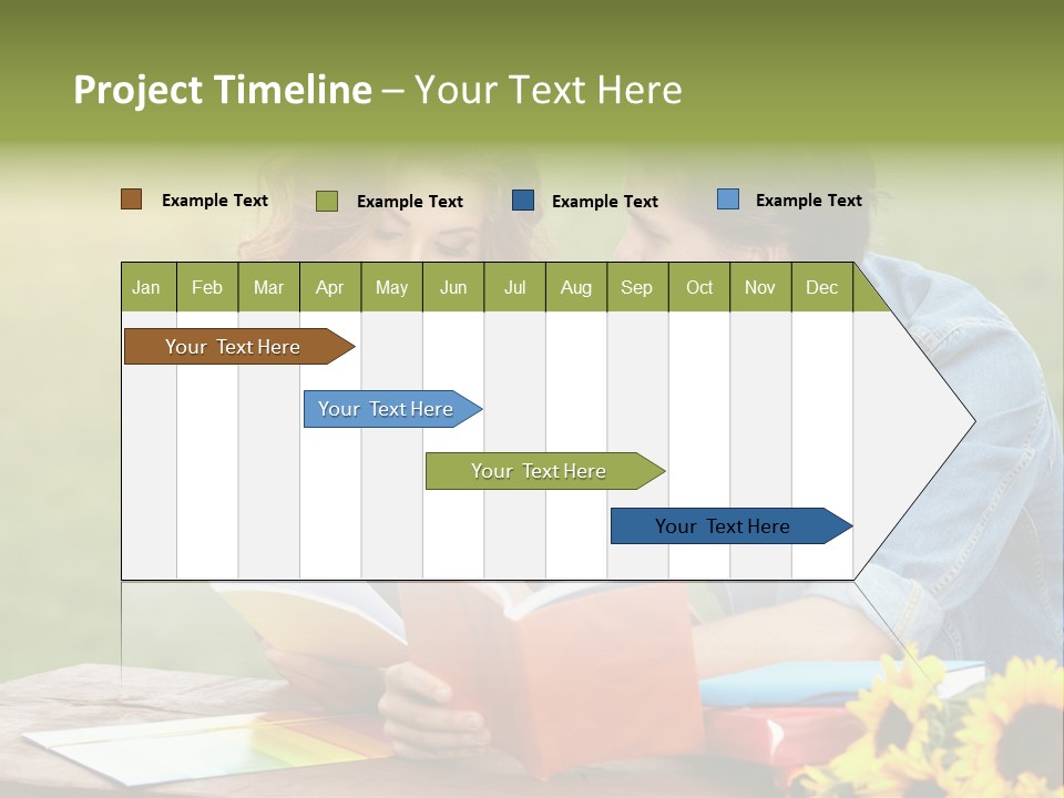 Young Holding Knowledge PowerPoint Template