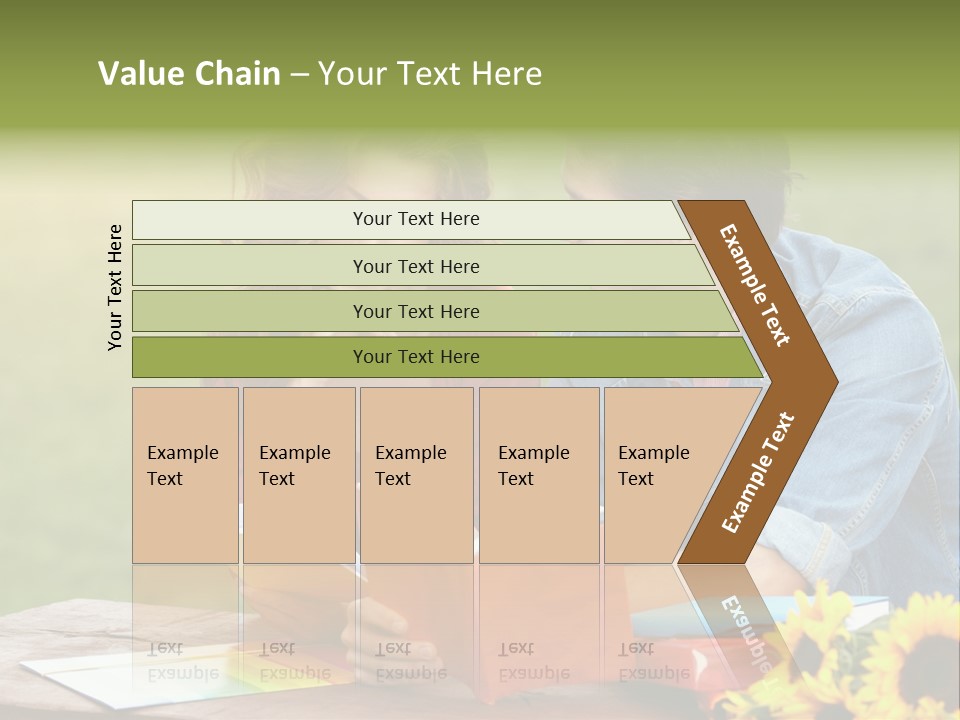 Young Holding Knowledge PowerPoint Template
