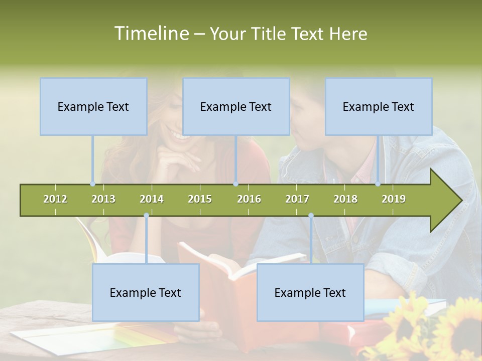 Young Holding Knowledge PowerPoint Template