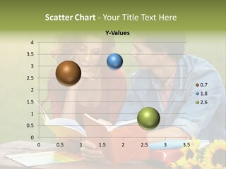 Young Holding Knowledge PowerPoint Template