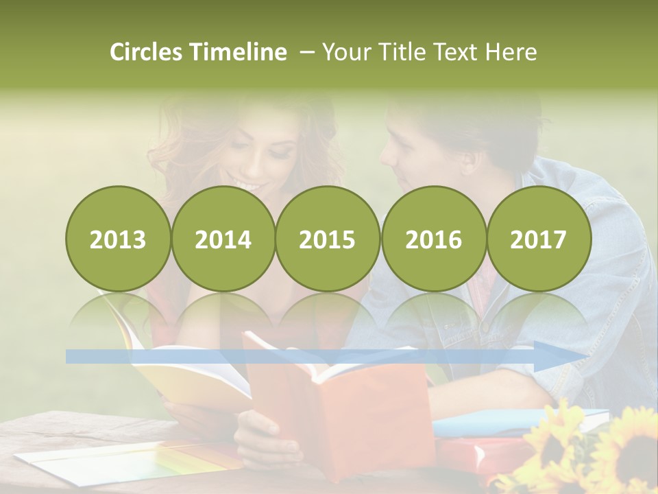 Young Holding Knowledge PowerPoint Template