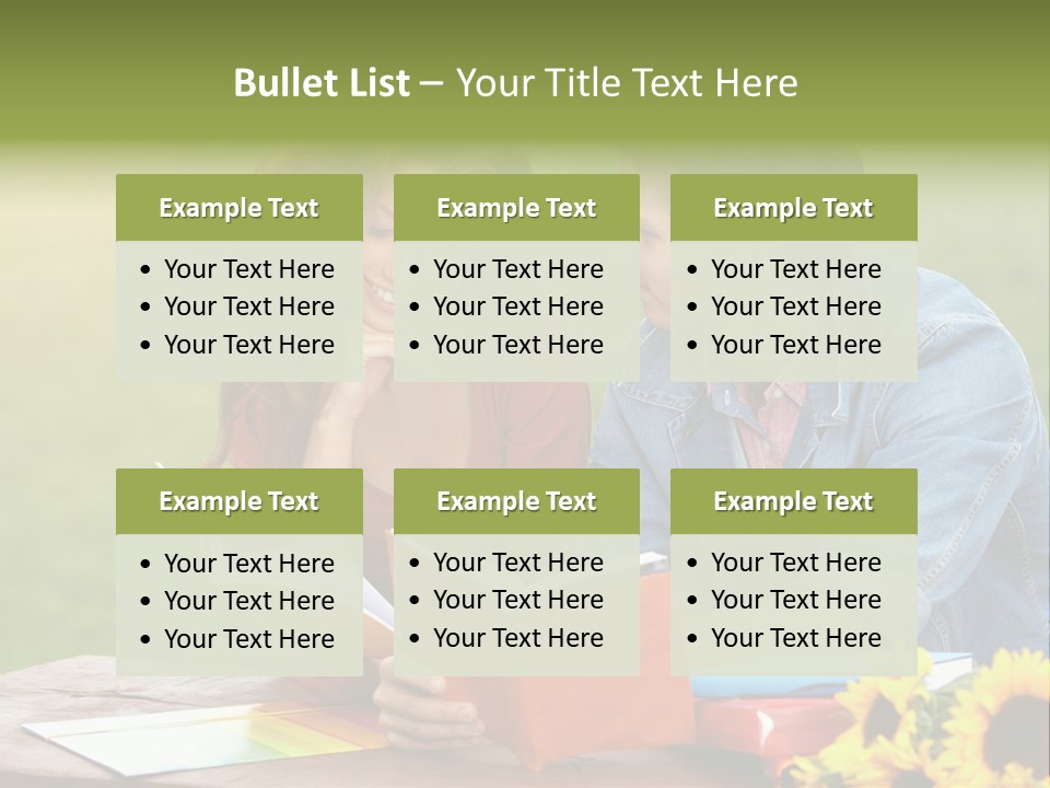 Young Holding Knowledge PowerPoint Template
