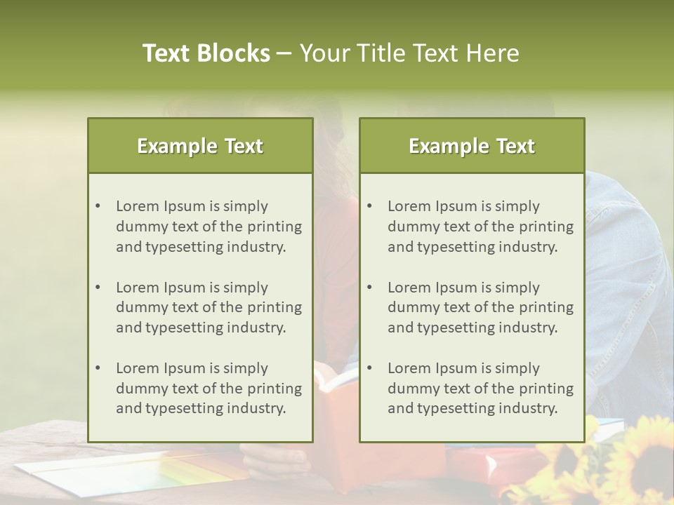 Young Holding Knowledge PowerPoint Template