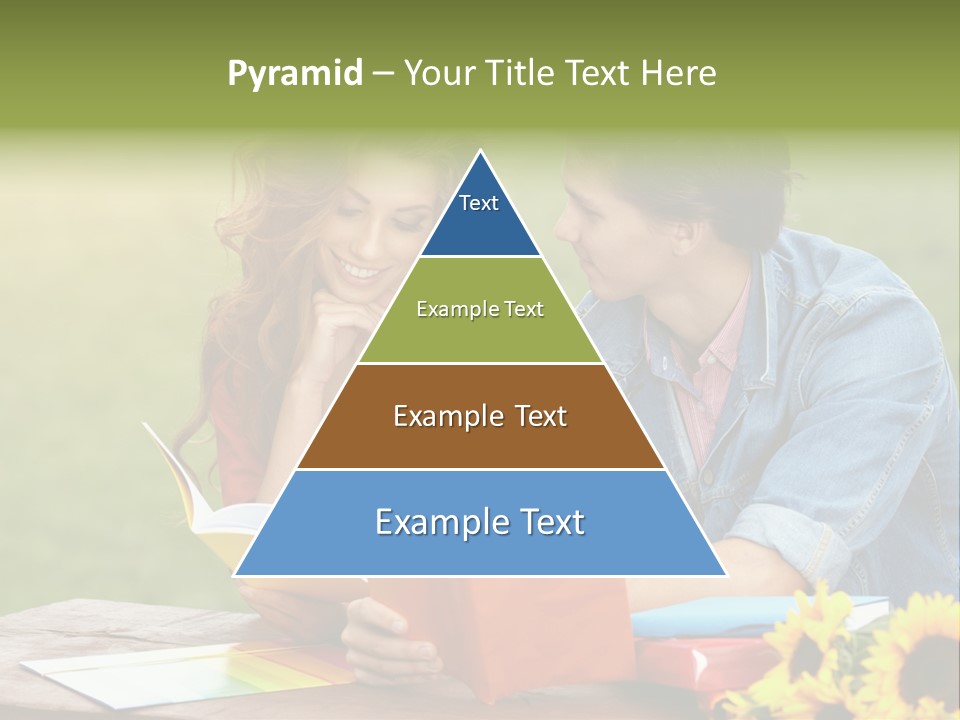 Young Holding Knowledge PowerPoint Template