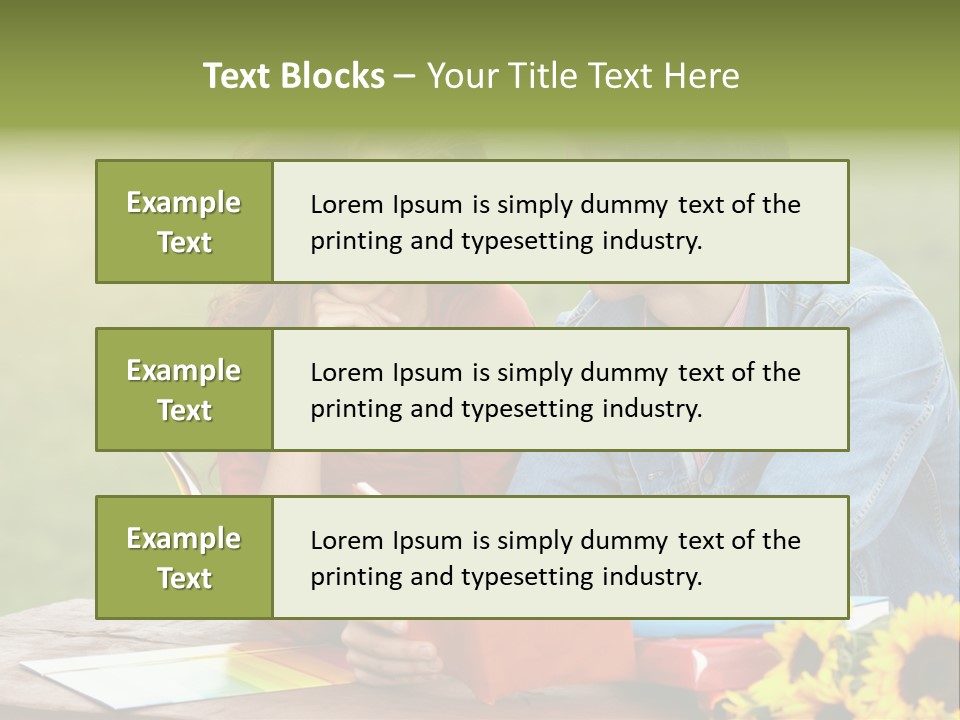 Young Holding Knowledge PowerPoint Template
