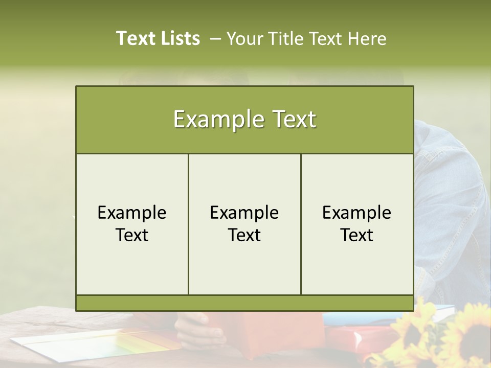 Young Holding Knowledge PowerPoint Template