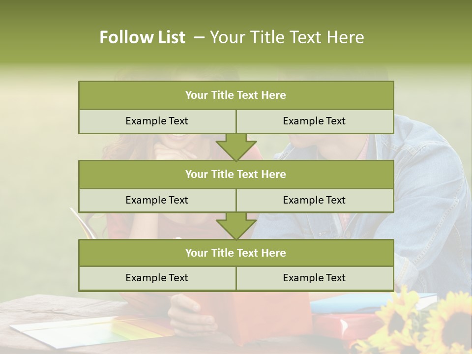 Young Holding Knowledge PowerPoint Template