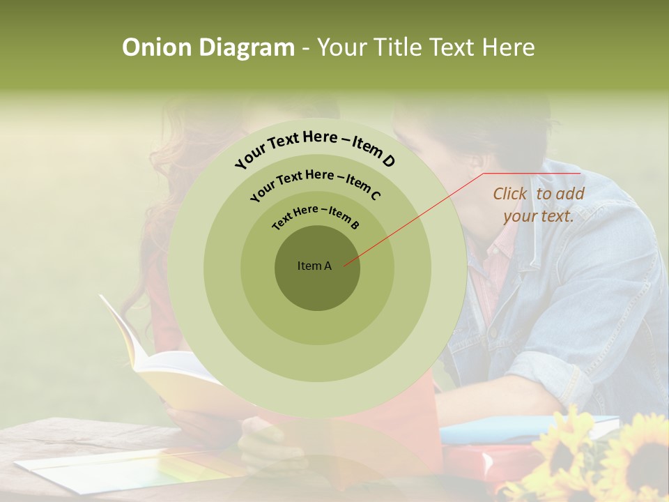 Young Holding Knowledge PowerPoint Template