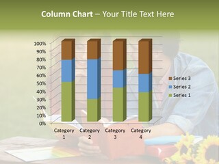 Young Holding Knowledge PowerPoint Template