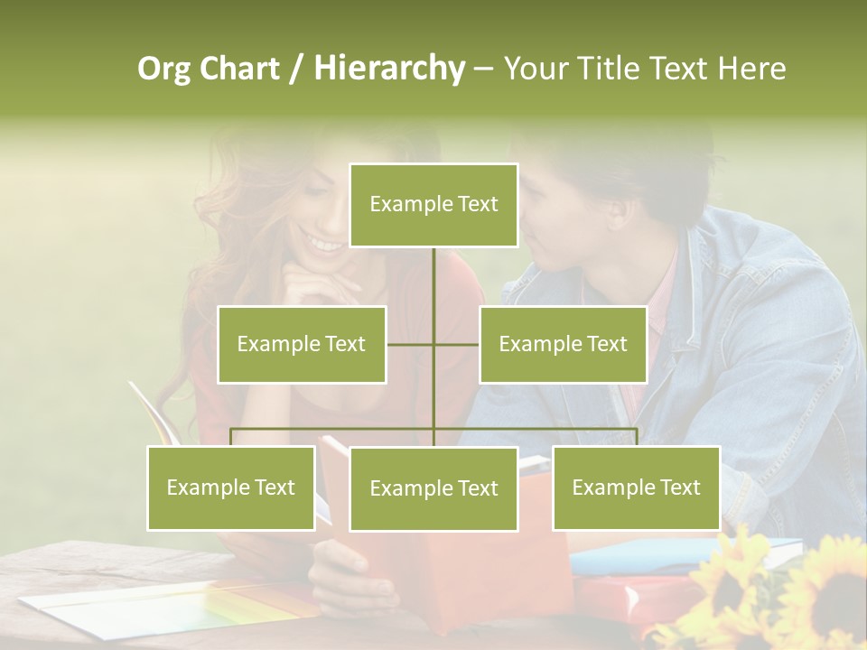 Young Holding Knowledge PowerPoint Template