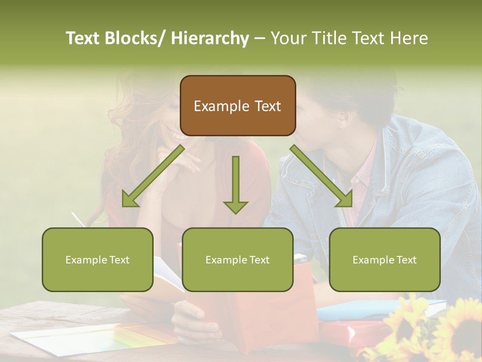 Young Holding Knowledge PowerPoint Template