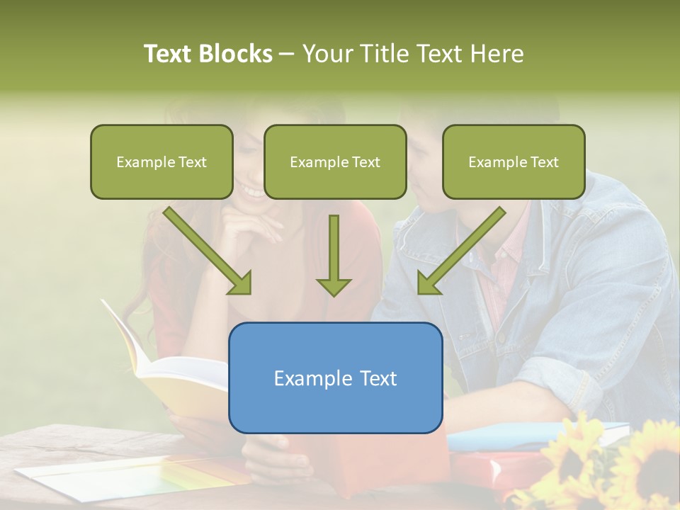 Young Holding Knowledge PowerPoint Template