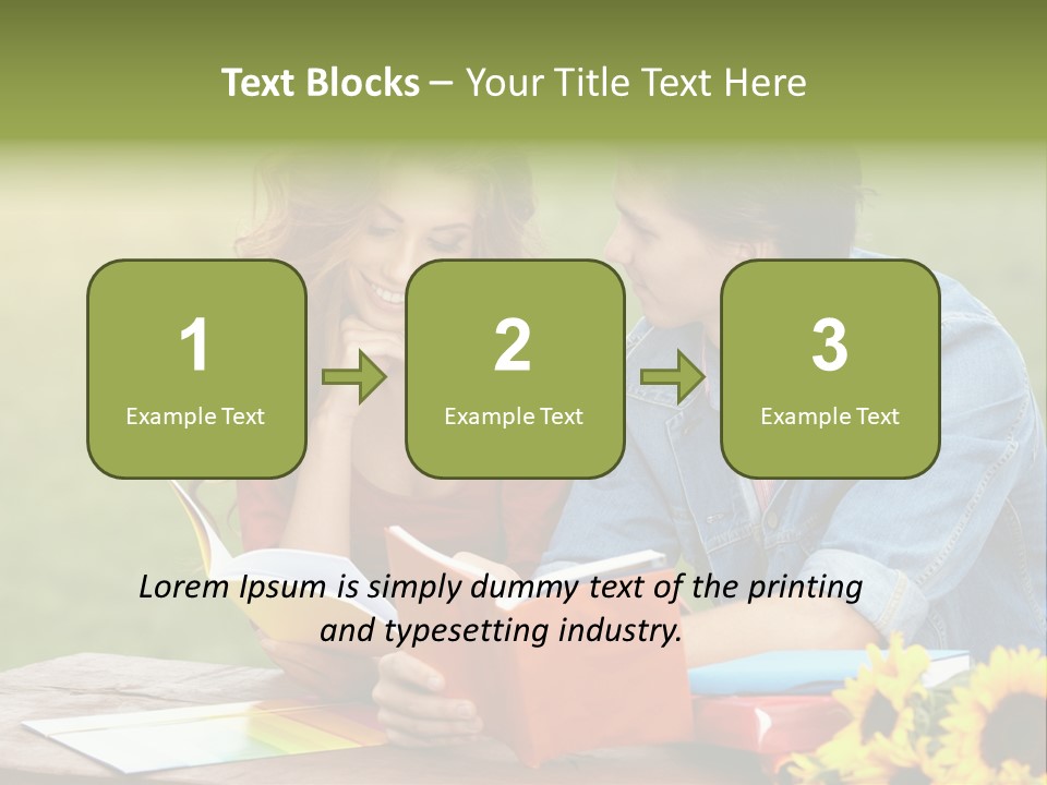 Young Holding Knowledge PowerPoint Template
