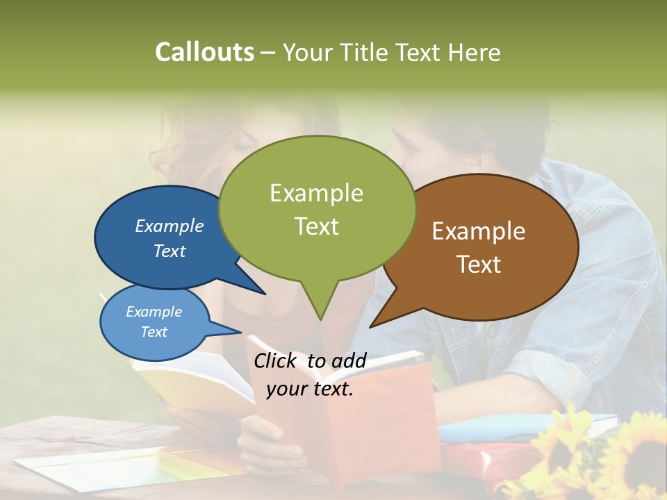 Young Holding Knowledge PowerPoint Template