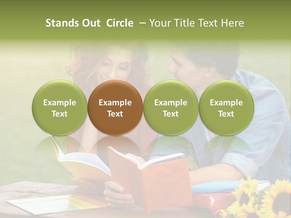 Young Holding Knowledge PowerPoint Template