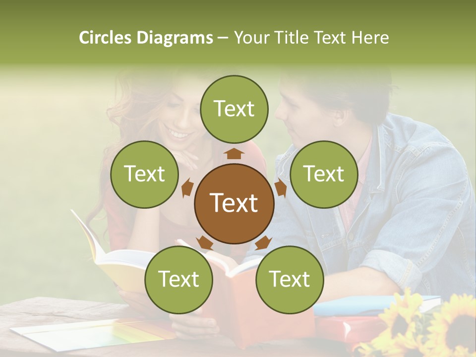 Young Holding Knowledge PowerPoint Template