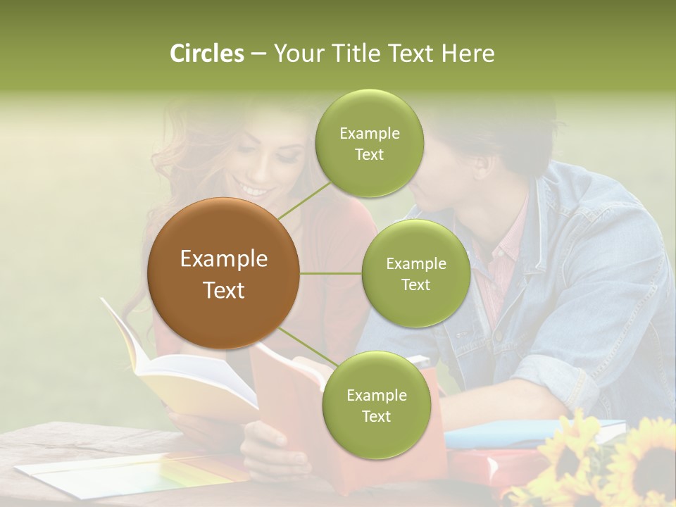 Young Holding Knowledge PowerPoint Template