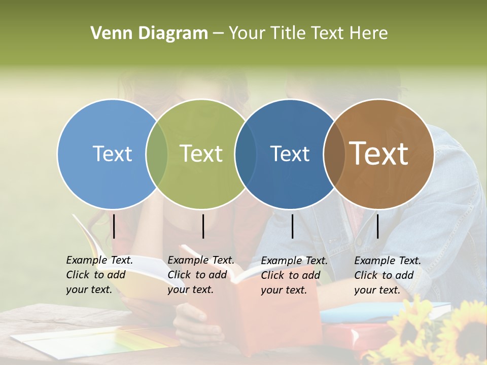 Young Holding Knowledge PowerPoint Template