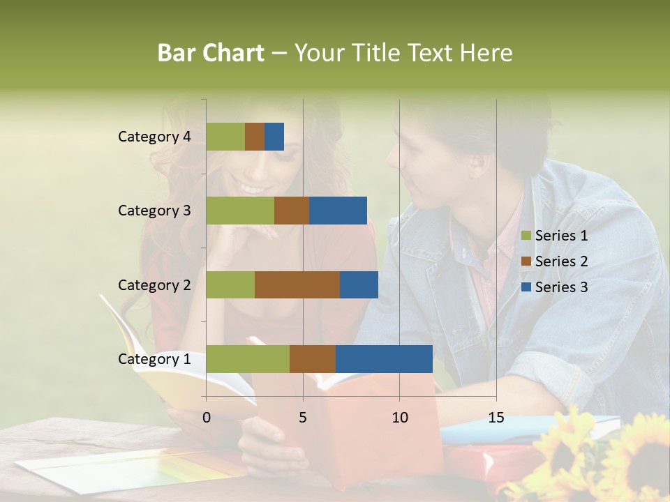 Young Holding Knowledge PowerPoint Template