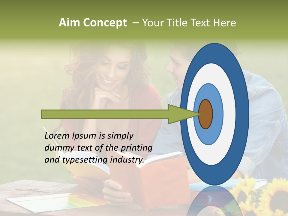 Young Holding Knowledge PowerPoint Template