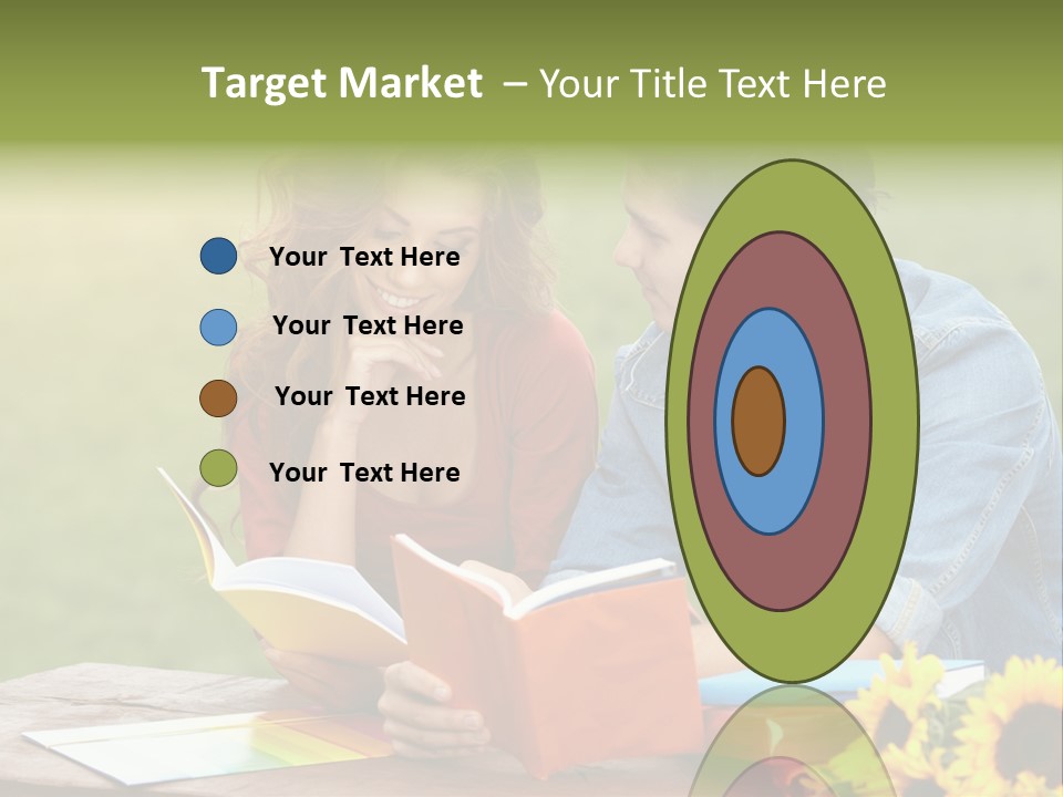 Young Holding Knowledge PowerPoint Template