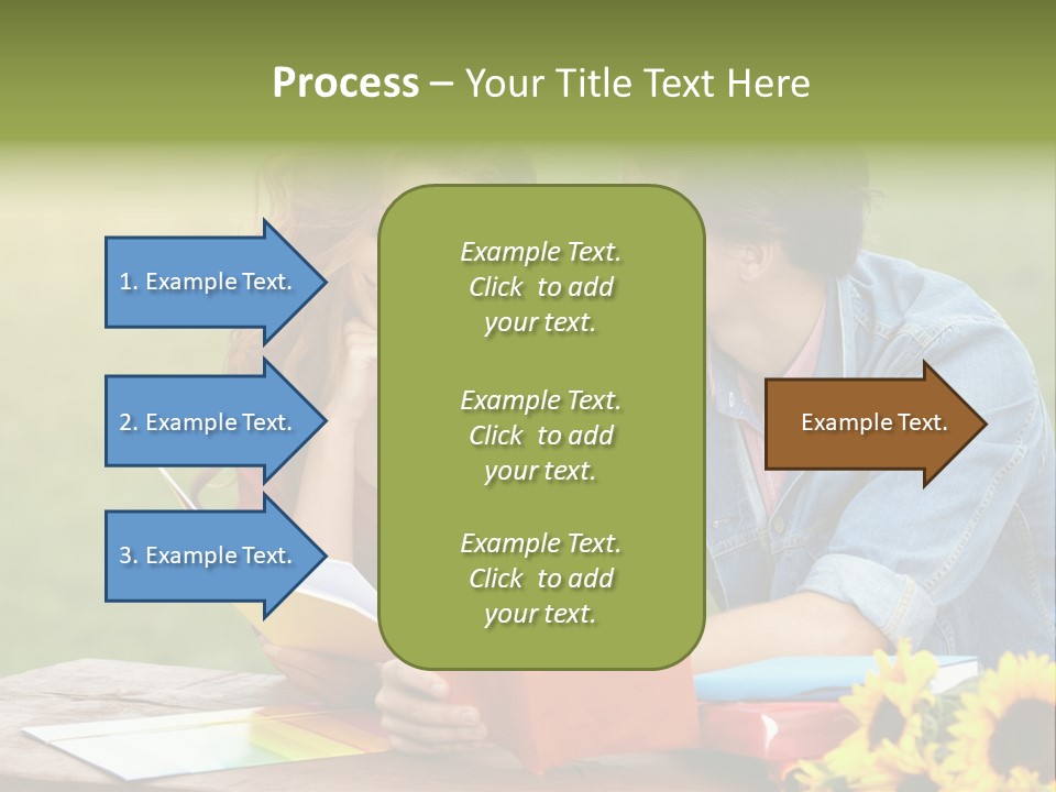 Young Holding Knowledge PowerPoint Template
