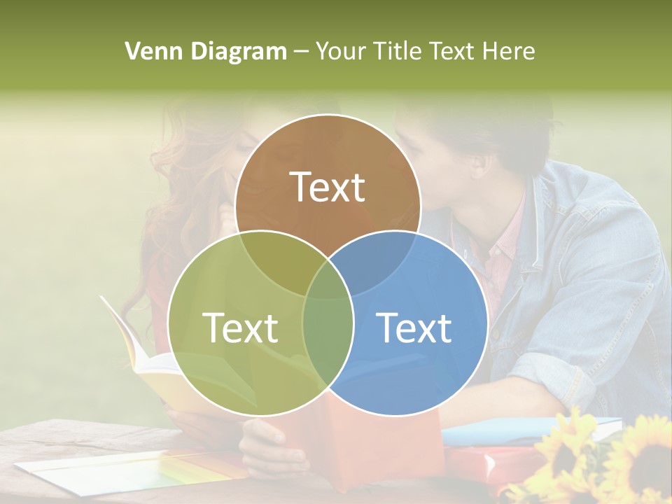 Young Holding Knowledge PowerPoint Template