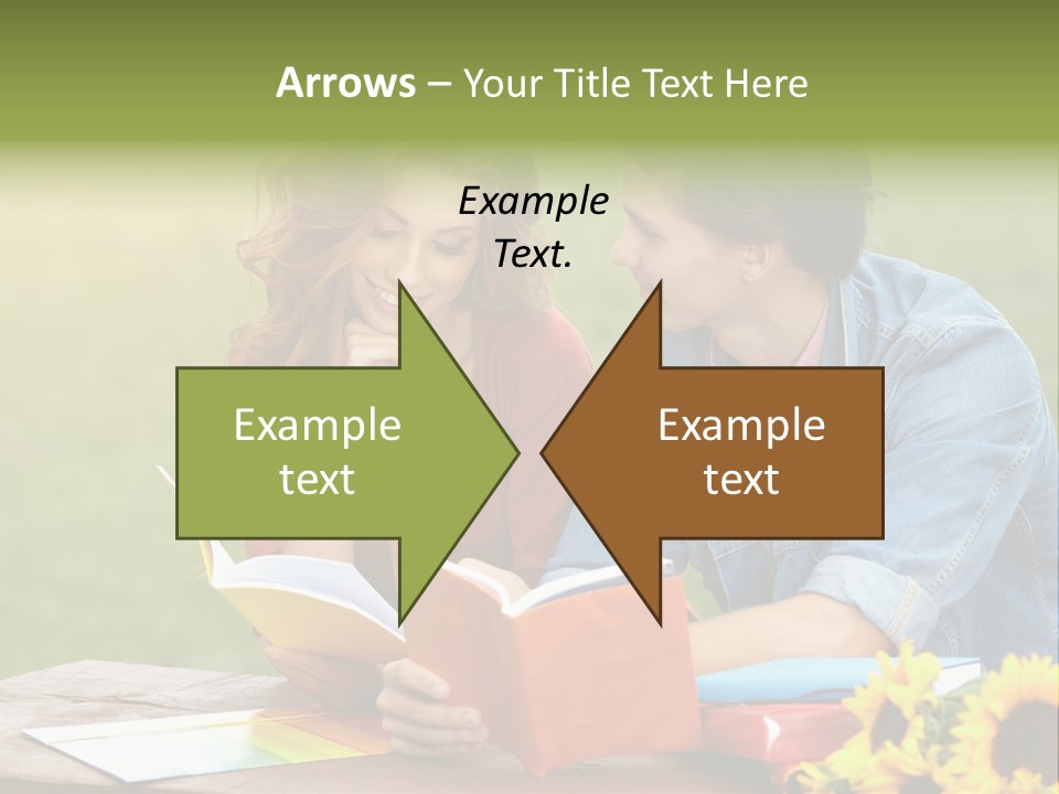 Young Holding Knowledge PowerPoint Template