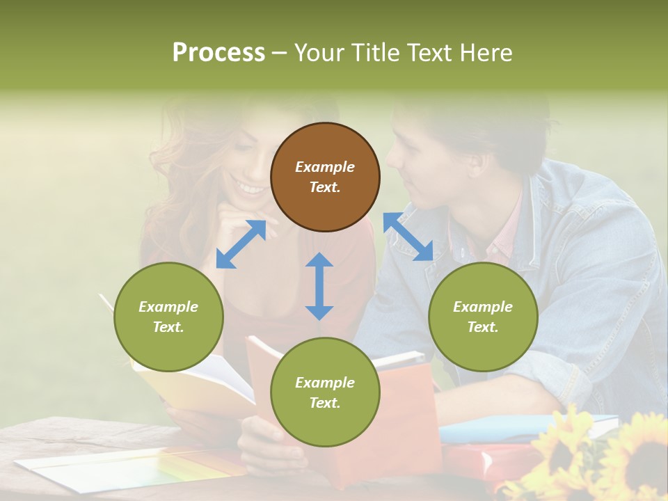 Young Holding Knowledge PowerPoint Template
