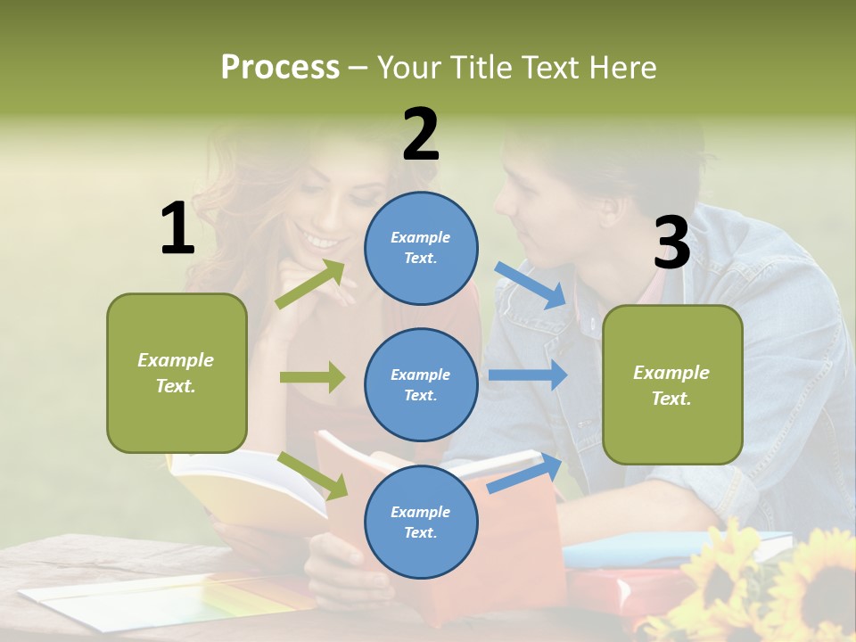 Young Holding Knowledge PowerPoint Template