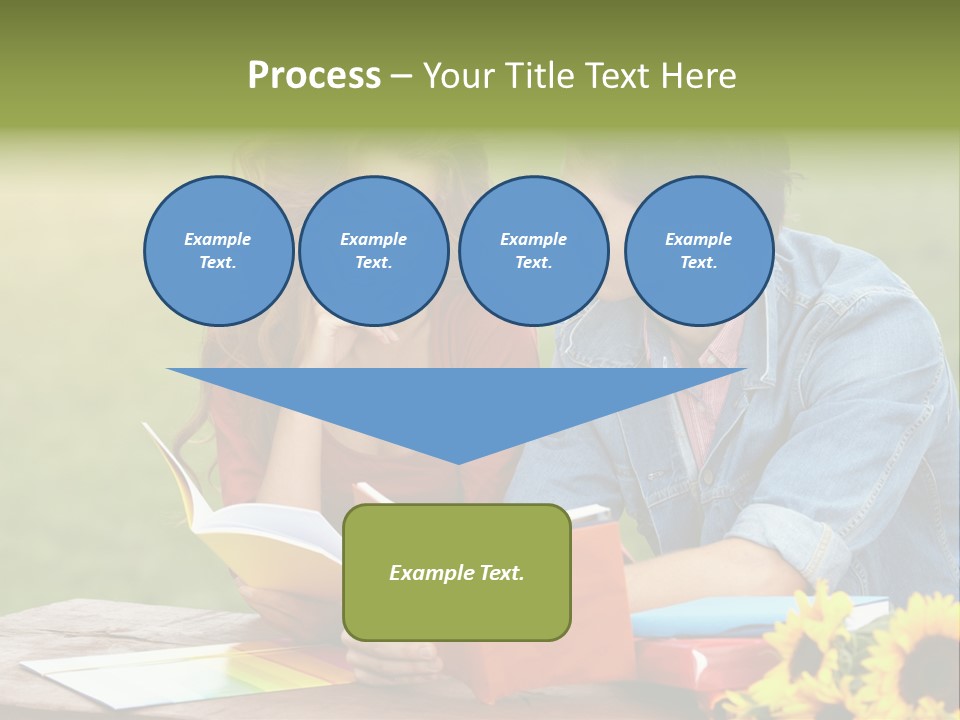 Young Holding Knowledge PowerPoint Template