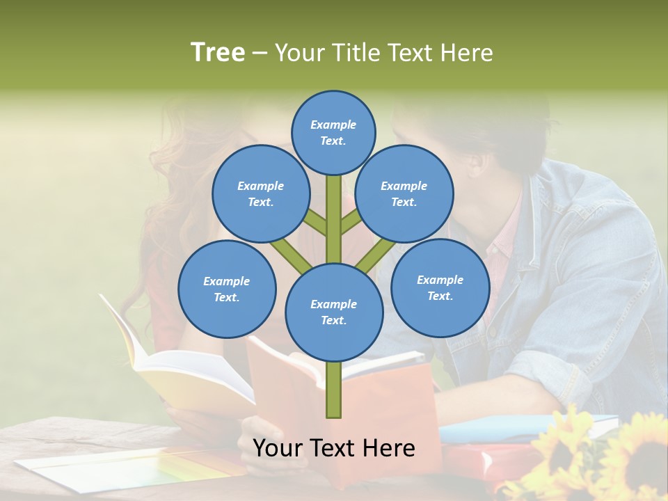 Young Holding Knowledge PowerPoint Template