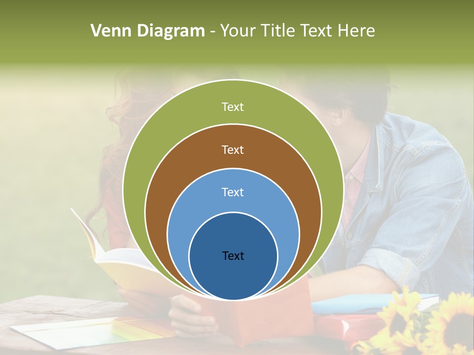 Young Holding Knowledge PowerPoint Template
