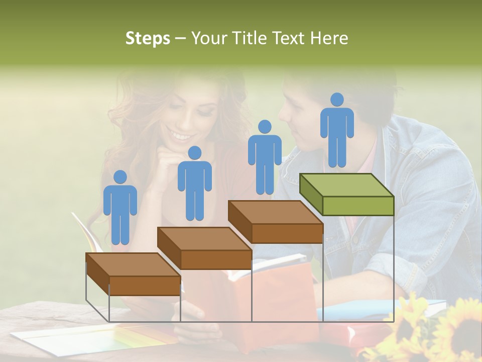 Young Holding Knowledge PowerPoint Template