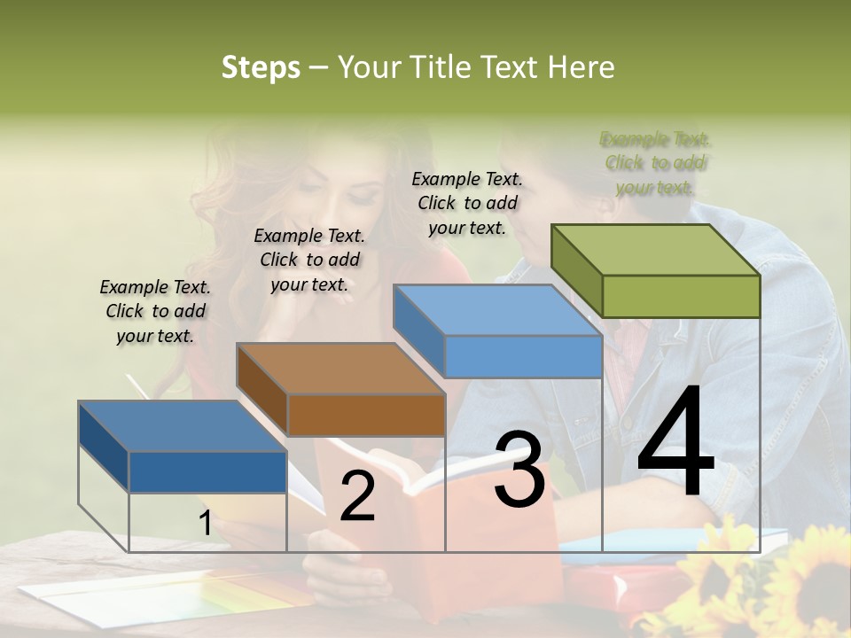 Young Holding Knowledge PowerPoint Template
