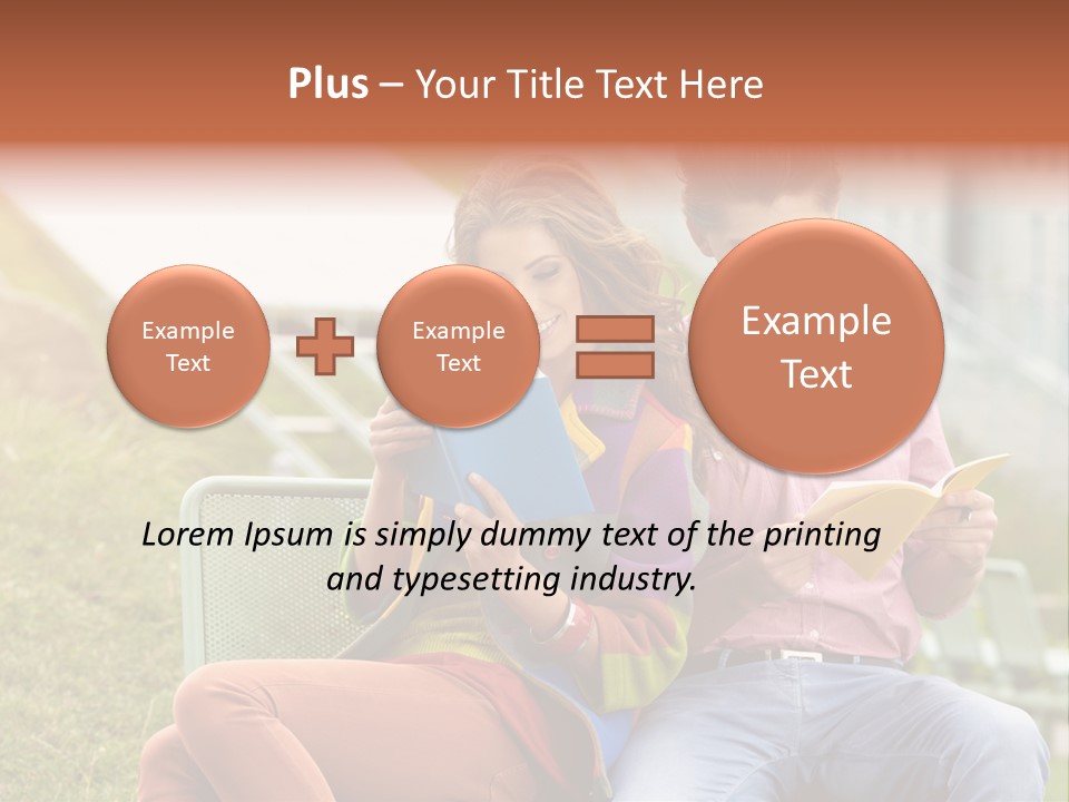 Education Beauty Mates PowerPoint Template