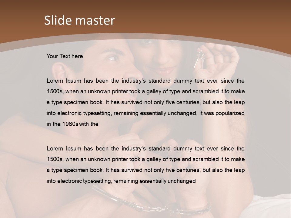 Sensual Love Mature  PowerPoint Template