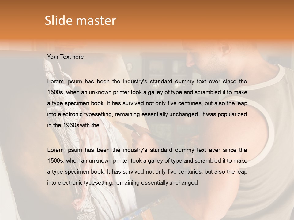 Cavalletto Pennello Uno PowerPoint Template