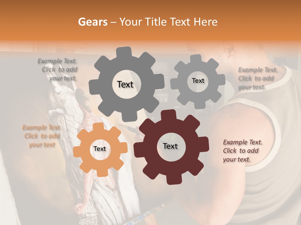 Cavalletto Pennello Uno PowerPoint Template