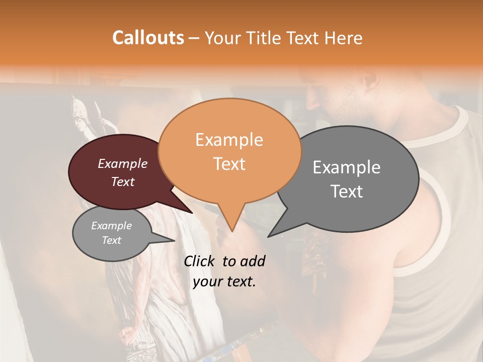 Cavalletto Pennello Uno PowerPoint Template